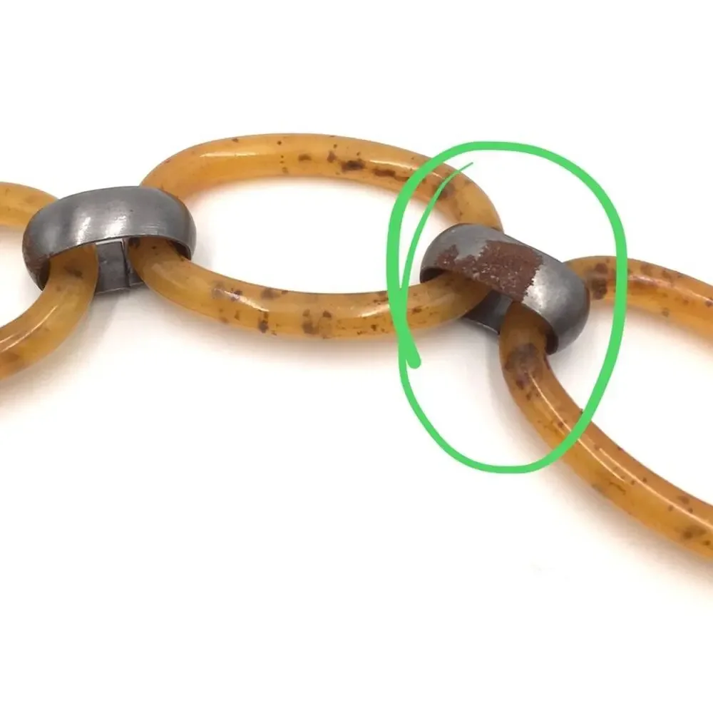 Chico’s faux tortoiseshell links belt acrylic